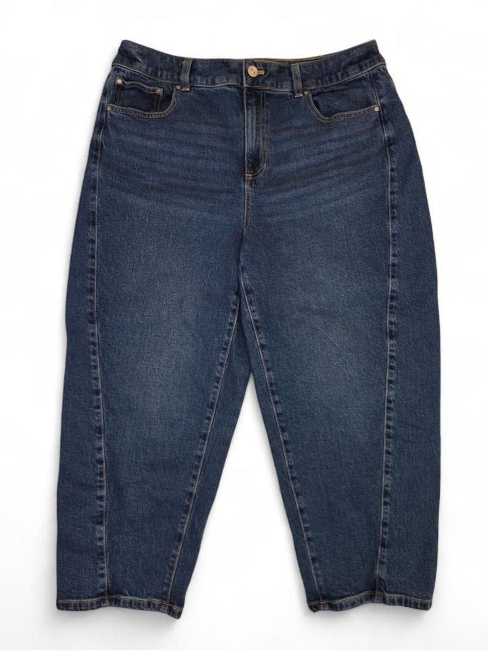 Talbots Relaxed Barrel Jeans Mid-Wash Blue Size 14 Petite